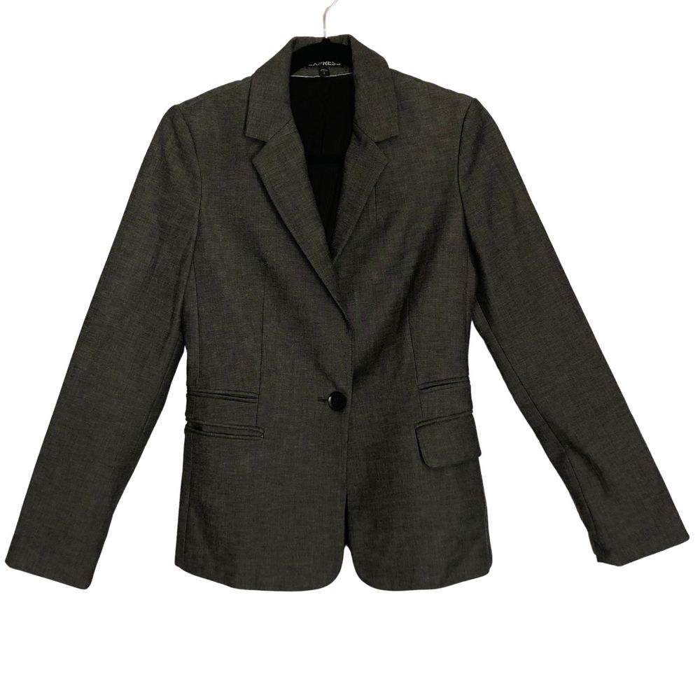 Express Blazer Grey Single Button Suit Jacket 6